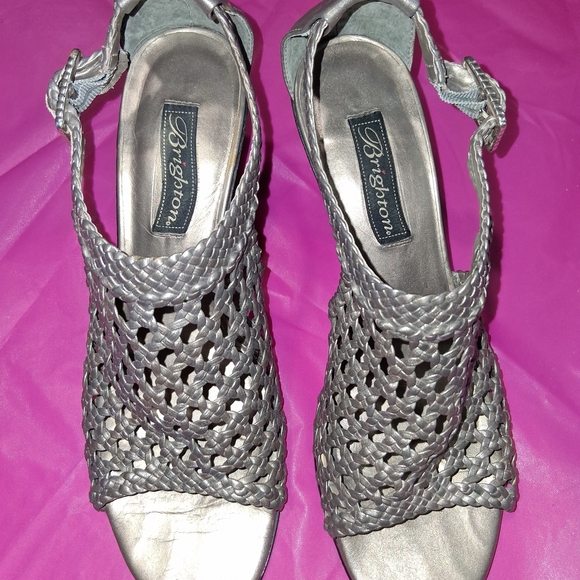 Brighton Silver Woven Women's Sandals - Picture 2 of 10